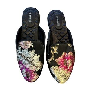 Birdies Phoebe Slides in Floral Jacquard Size 5.5